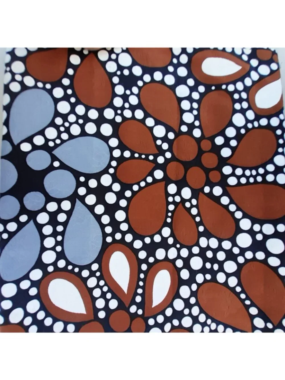 Sewing Fabric Mid Century Bark Cloth Embossed Heavy Cotton Paisley RARE 4.4 yd